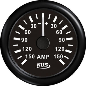 KUS Amperemeter mit Shunt 150A 12/24V schwarz