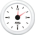 KUS Uhr 12/24V weiss
