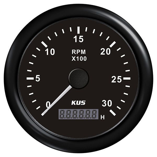KUS Drehzahlmesser mit Betriebsstundenzähler f.Dieselmot.  0-3000U/min 0