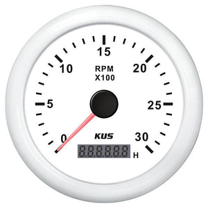 KUS Drehzahlmesser mit Betriebsstundenzähler – Dieselmotor 0–3000 U/min