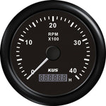 KUS Drehzahlmesser mit Betriebsstundenzähler f.Dieselmot. 0-4000U/min 0