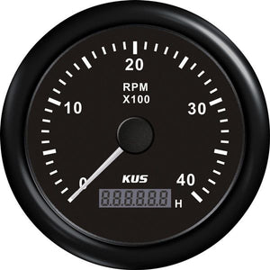 KUS Drehzahlmesser mit Betriebsstundenzähler f.Dieselmot. 0-4000U/min 0