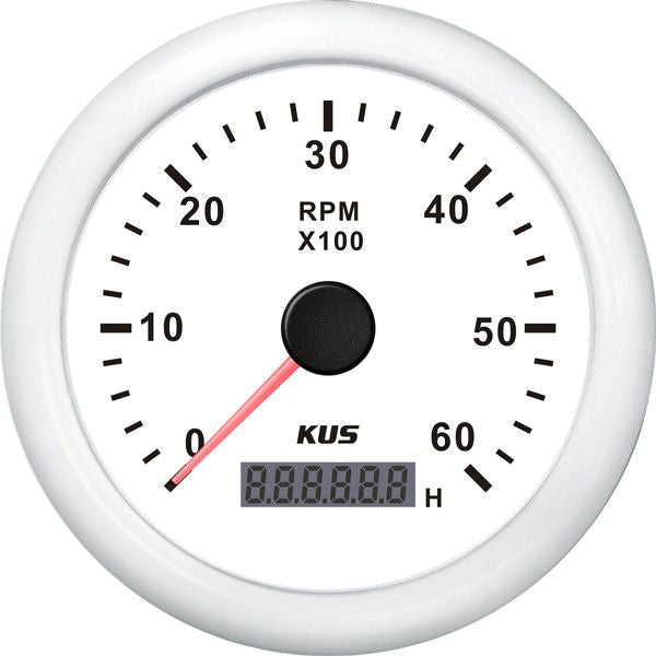KUS Drehzahlmesser für Dieselmotoren – 0–6000 U/min mit Betriebsstundenzähler