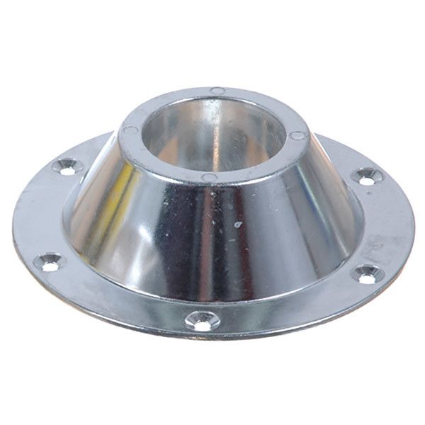 Gotthardt Tischplattenbeschlag – verchromter Aluminium-Flansch Ø 165 mm für Tischsäule
