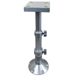 ESM Tischstütze D=60/73mm Aluminium L=290-690mm mit Beschlag für Tischplatte und Basis D=228mm