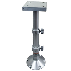 ESM Tischstütze D=60/73mm Aluminium L=290-690mm mit Beschlag für Tischplatte und Basis D=228mm