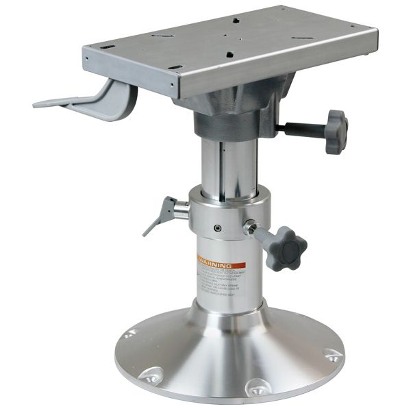 ESM Stuhlgestell OCEAN mit Gasdruckdämpfer Aluminium eloxiert dreh- und verschiebbar H=30-40cm Befestigungsplatte 280x182mm