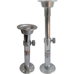 ESM Teleskop-Tischstütze D=50/60mm Aluminium L=500-700mm mit Beschlag für Tischplatte und Basis D=178mm H=14mm