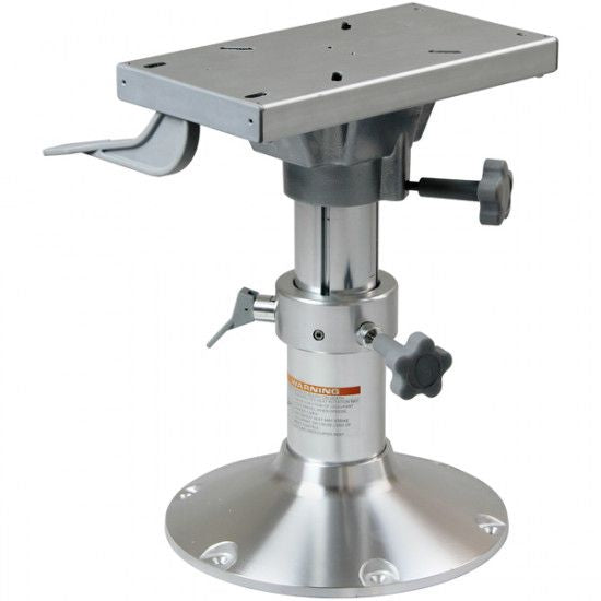 ESM Stuhlgestell OCEAN mit Gasdruckdämpfer Aluminium eloxiert dreh- und verschiebbar H=38-53cm Befestigungsplette 338x182mm