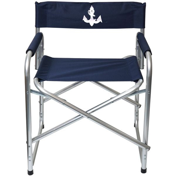 1852 Decksstuhl Aluminiumrohr 50x42x74cm Bezug blau