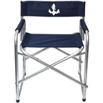 1852 Decksstuhl Aluminiumrohr 50x42x74cm Bezug blau