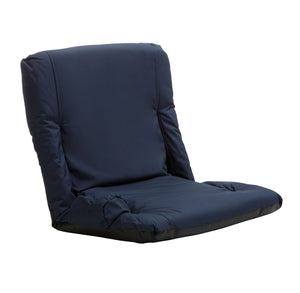 1852 Comfort seat cushion with armrests, backrest adjustable in 6 positions, W=52cm L=82cm D=7cm, blue