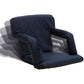 1852 Comfort seat cushion with armrests, backrest adjustable in 6 positions, W=52cm L=82cm D=7cm, blue
