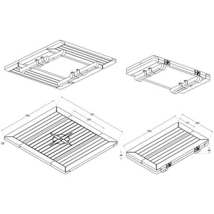 Tischplatte Teak klappbar