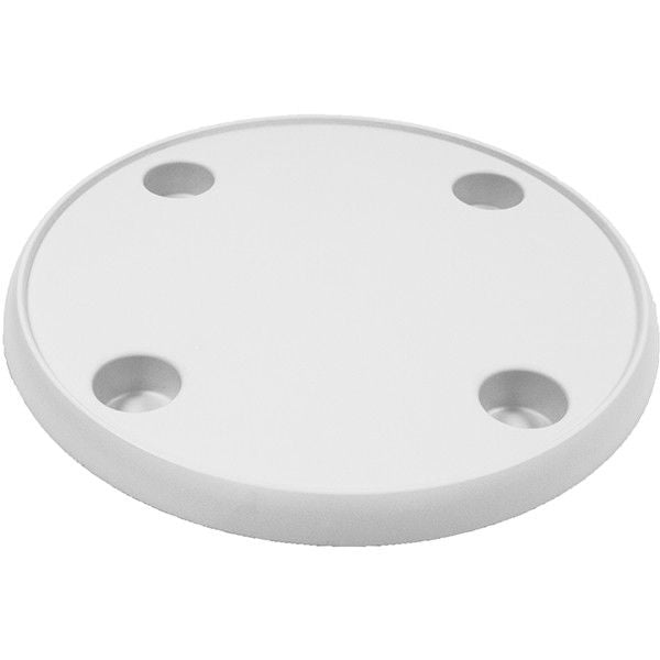 Tischplatte ABS weiss D=61cm mit Halter für 4 Becher/Flaschen