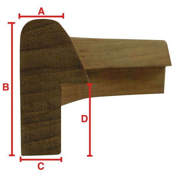 Roca Teakecke 90° außen – Eckverbinder für Teak-Abdeckleiste