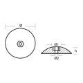 TECNOSEAL Aluminium Telleranode D=72mm 150g