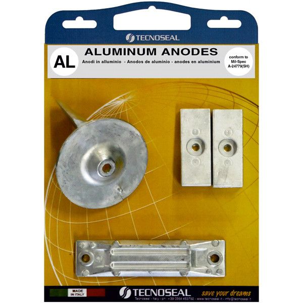 Tecnoseal Anodensatz aus Aluminium für Honda Außenborder 40–50 PS