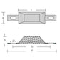 1852 Aluminum anode, flat with tabs
