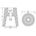 1852 Zinc anode with brass thread