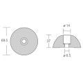 1852 Zink für Flex O-Fold D=69.5mm