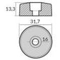 1852 Zink für Flex O-Fold D=31.70mm Satz