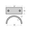 1852 Zinc ring anode for Gori folding propellers, 2-bladed, D=13-18