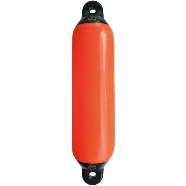 Dan-Fender Langfender orange mit schwarzer Kappe