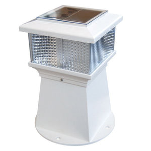 Dock Edge LED Stegbeleuchtung mit Solarpaneel weiss