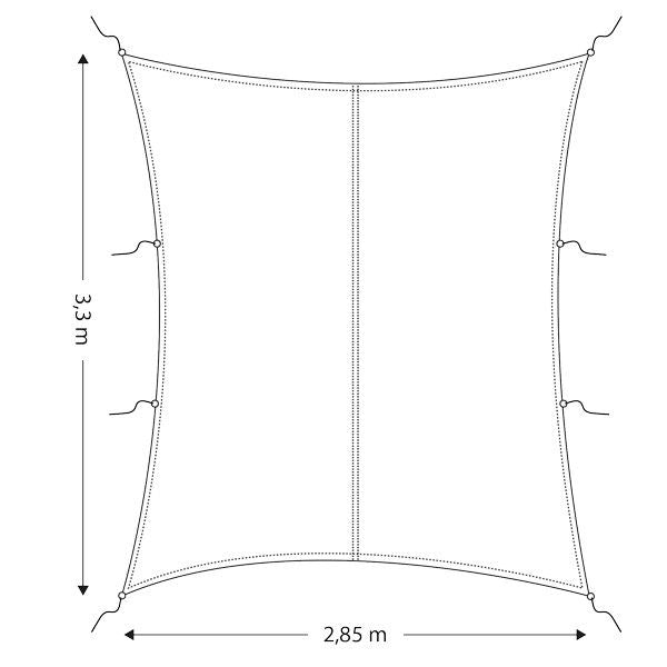 Gotthardt Cockpit-Sonnensegel rechteckig – wasserdichtes 600D-Polyester