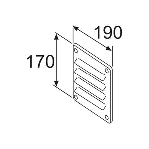 Webasto Luftzufuhrgitter W=170 L=190