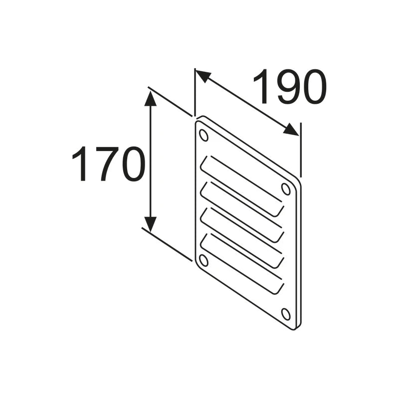 Webasto Luftzufuhrgitter W=170 L=190
