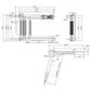 Badeleiter rostfreier Stahl teleskopierbar einschiebbar zur Montage unter Badeplattform 4 Stufen L=1145mm