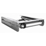 Badeleiter rostfreier Stahl teleskopierbar einschiebbar zur Montage unter Badeplattform 3 Stufen L=860mm B=200mm