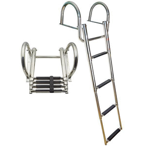 Badeleiter für Steg rostfreier Stahl teleskopier- und klappbar 4 Stufen L=1150mm B=375mm