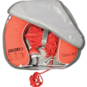 Lalizas Hufeisen-Rettungsring SOLAS mit Notlicht und schwimmfähiger Rettungsleine D=8mm L=30m und Schutzhülle grau