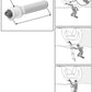 MOB ladder with 3 steps in a plastic tube for installation in the rear