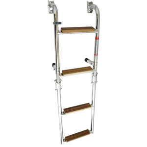 Badeleiter rostfreier Stahl - 2 feste und 2 klappbare Stufen Rohr D=22mm L=max. 880mm B=250mm