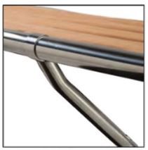 Badeplattform rostfreier Stahl L=45cm B=36cm Rohr D=25mm
