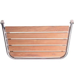 Gotthardt Badeplattform Edelstahl A4 mit Teakholz-Belag – 81 × 45 cm