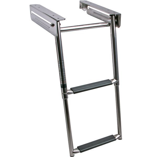 Badeleiter telekopierbar zum Einschieben rostfreier Stahl 2 Stufen B=250mm