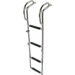 1852 Badeleiter rostfreier Stahl zur Montage auf Plattform 4 Stufen klappbar Rohr D=25mm L=675-1200mm B=220mm
