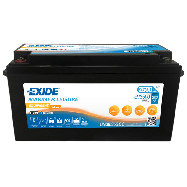 Exide EV2500 Lithium-Batterie 200 Ah – leistungsstarker LiFePO₄-Speicher fürs Bordnetz