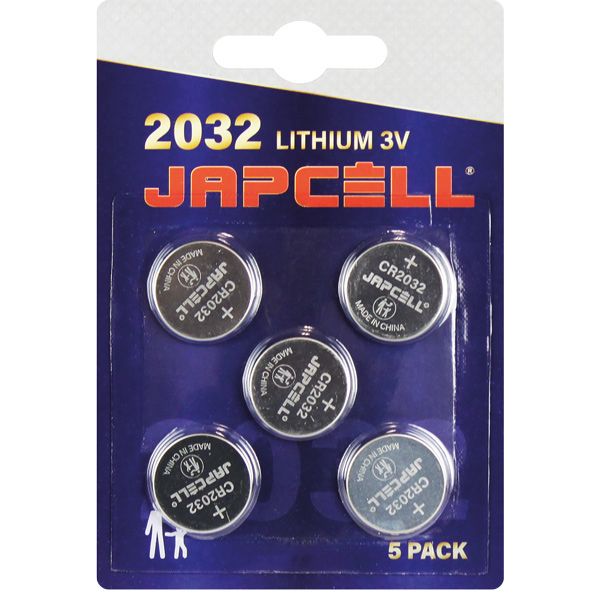 Japcell CR2032 3V Lithiumbatterie – 5er-Pack