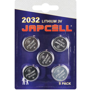 Japcell CR2032 3V Lithiumbatterie – 5er-Pack