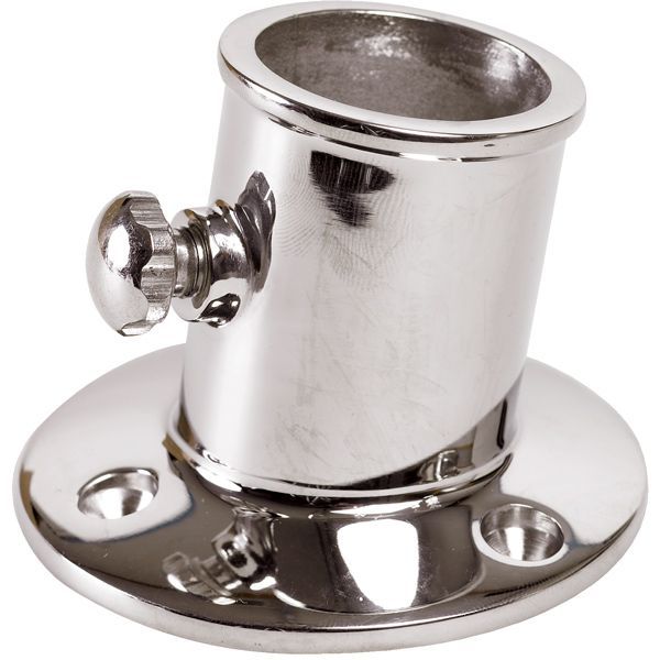 Flaggenstockhalter Edelstahl rund