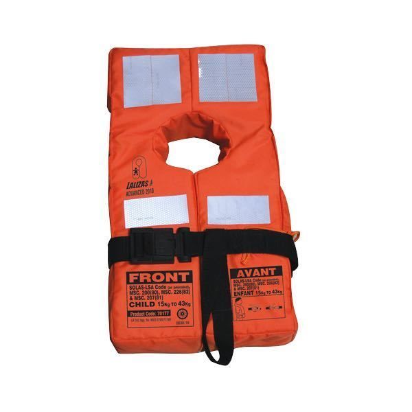 Rettungsweste mit SOLAS Zulassung ISA Code 2010 Gewicht 15-43kg