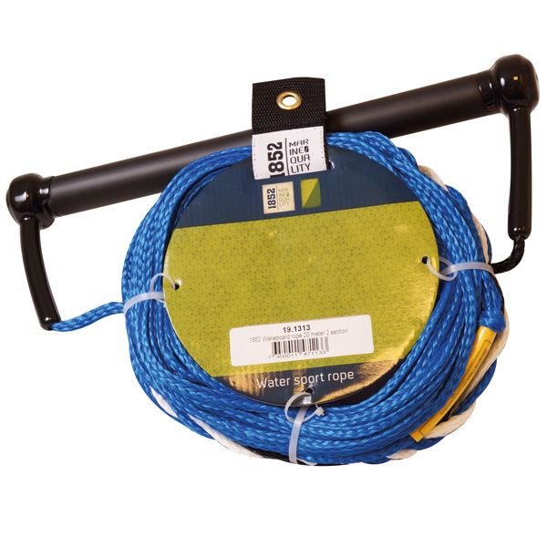 1852 Wakeboardleine L=20m zweiteilig mit Gummi-Handgriff