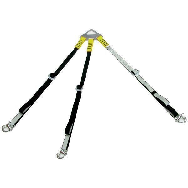 Heissgesschirr für Jollen mit 3 Karabinerhaken max. 400kg