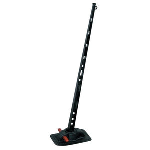 Schlauchboot Flaggenstock Fuss L=130mm B=90mm grau RAL7035